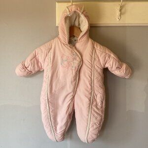 Disney Winnie the Pooh pink baby snowsuit 6 month